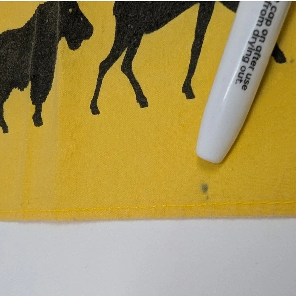 Vintage 1992 Konya Designs Glacier National Park Yellow Cotton Bandana Scarf